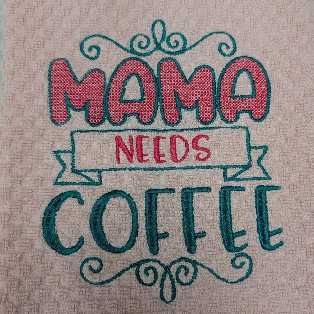 Mama Needs Coffee Kitchen Bath Towel Great Gift Idea!